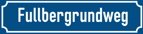 Straßenschild Fullbergrundweg