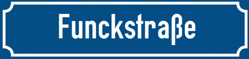 Straßenschild Funckstraße