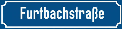 Straßenschild Furtbachstraße zum kostenlosen Download