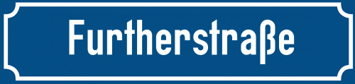 Straßenschild Furtherstraße