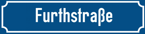 Straßenschild Furthstraße