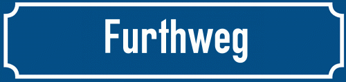 Straßenschild Furthweg