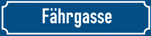 Straßenschild Fährgasse