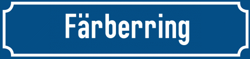 Straßenschild Färberring zum kostenlosen Download