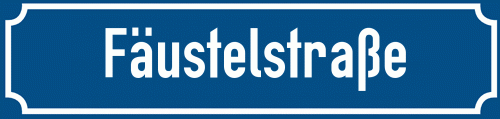Straßenschild Fäustelstraße