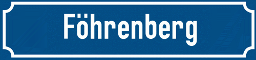 Straßenschild Föhrenberg