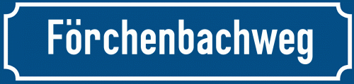 Straßenschild Förchenbachweg