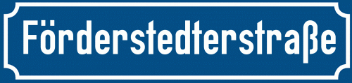 Straßenschild Förderstedterstraße