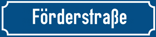 Straßenschild Förderstraße