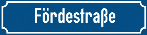 Straßenschild Fördestraße