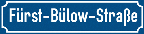 Straßenschild Fürst-Bülow-Straße