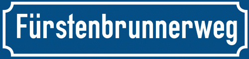 Straßenschild Fürstenbrunnerweg