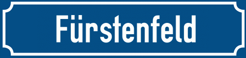 Straßenschild Fürstenfeld