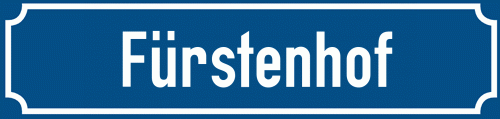 Straßenschild Fürstenhof