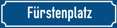Straßenschild Fürstenplatz