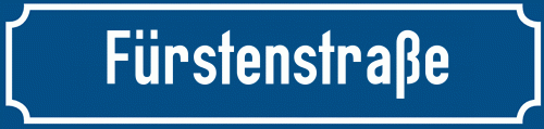 Straßenschild Fürstenstraße