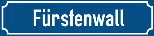 Straßenschild Fürstenwall