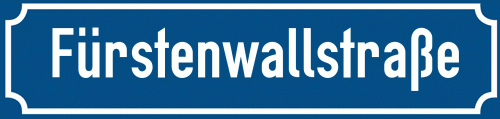 Straßenschild Fürstenwallstraße