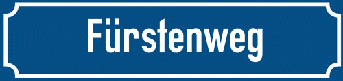 Straßenschild Fürstenweg