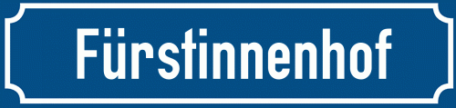 Straßenschild Fürstinnenhof