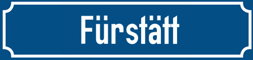 Straßenschild Fürstätt