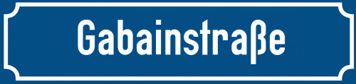 Straßenschild Gabainstraße
