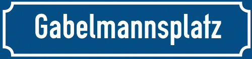 Straßenschild Gabelmannsplatz zum kostenlosen Download