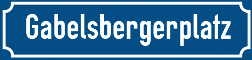 Straßenschild Gabelsbergerplatz