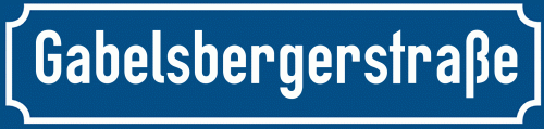 Straßenschild Gabelsbergerstraße zum kostenlosen Download