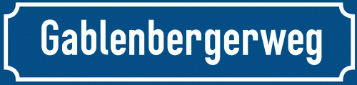 Straßenschild Gablenbergerweg
