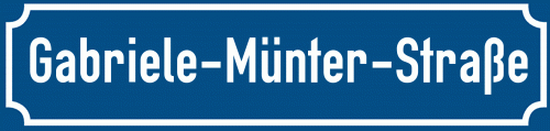Straßenschild Gabriele-Münter-Straße