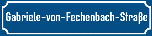 Straßenschild Gabriele-von-Fechenbach-Straße