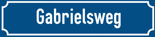 Straßenschild Gabrielsweg