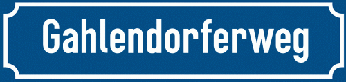 Straßenschild Gahlendorferweg