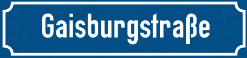 Straßenschild Gaisburgstraße