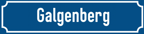 Straßenschild Galgenberg