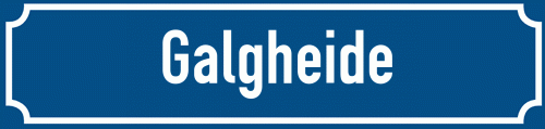 Straßenschild Galgheide