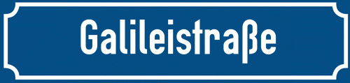 Straßenschild Galileistraße