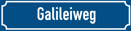 Straßenschild Galileiweg