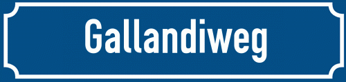 Straßenschild Gallandiweg