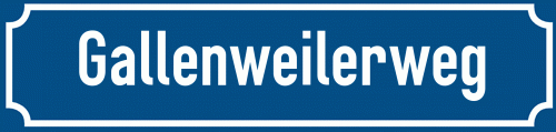 Straßenschild Gallenweilerweg
