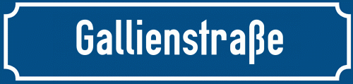 Straßenschild Gallienstraße