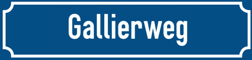 Straßenschild Gallierweg