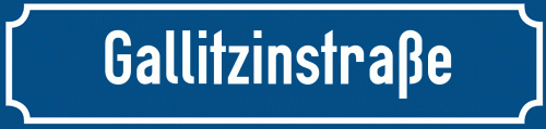 Straßenschild Gallitzinstraße