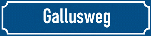 Straßenschild Gallusweg