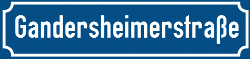 Straßenschild Gandersheimerstraße zum kostenlosen Download