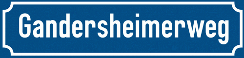 Straßenschild Gandersheimerweg