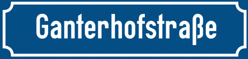 Straßenschild Ganterhofstraße
