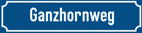 Straßenschild Ganzhornweg