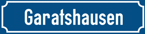 Straßenschild Garatshausen zum kostenlosen Download